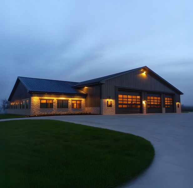 Scalable commercial structure built by Amish Pole Buildings
