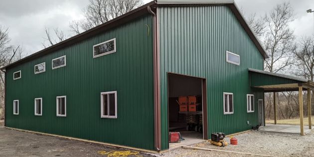 Large agricultural building in rural Ohio