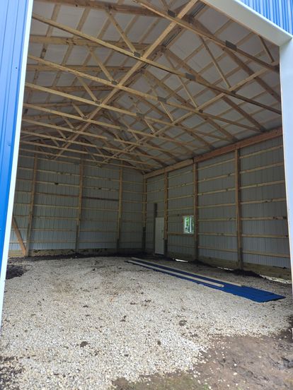 Agricultural pole building in rural Ohio