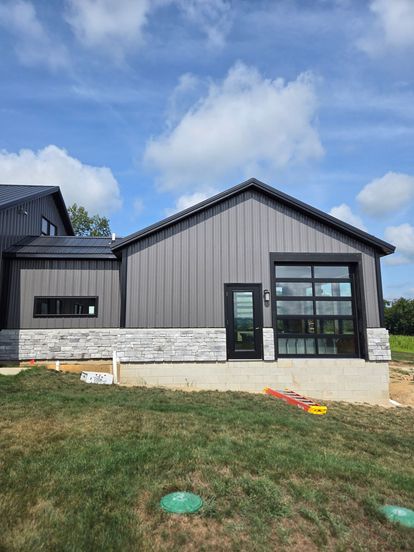 Custom garage construction project in Ohio