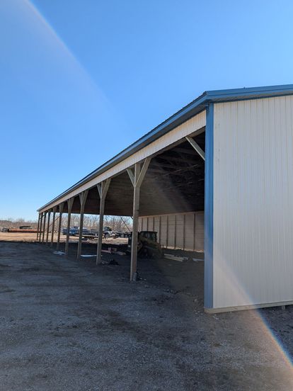 Post-frame building completed by Amish Pole Buildings