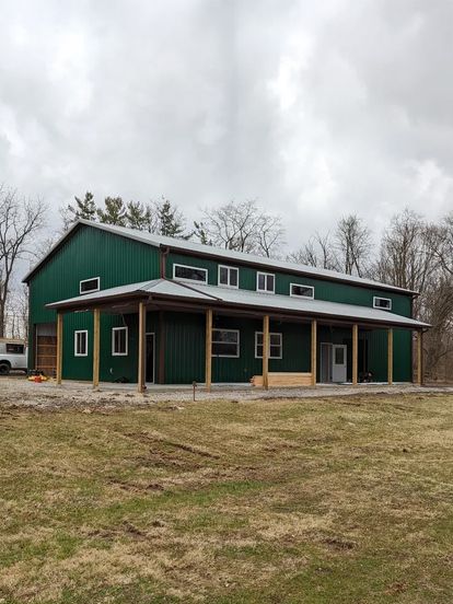 Pole barn project with custom color scheme